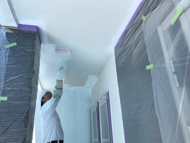 外壁 外壁・樋塗装 外壁塗装 下塗りを行います。