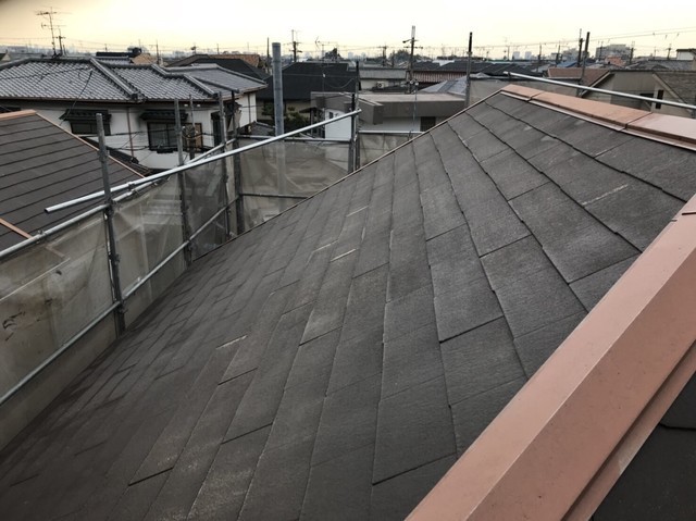 屋根 棟板金塗装 施工前