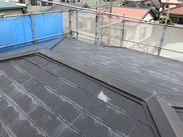 屋根 棟板金塗装・屋根塗装 施工前